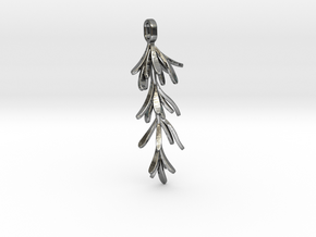 Rosemary Pendant in Fine Detail Polished Silver