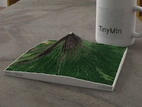 Mayon Volcano, Philippines, 1:50000 Explorer in Natural Full Color Sandstone