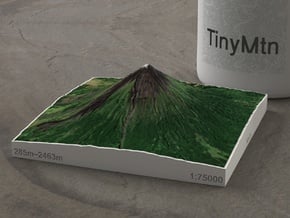 Mayon Volcano, Philippines, 1:75000 in Natural Full Color Sandstone