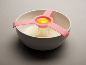 Egg Yolk Remover in White Natural Versatile Plastic