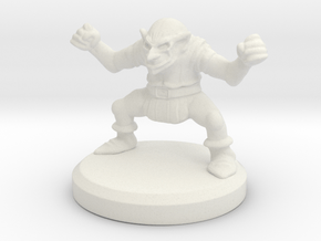 HeroQuest Goblin Miniature in White Premium Versatile Plastic