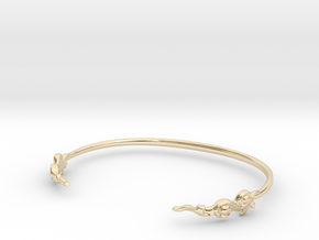 Grace Cuff Bracelet in 14K Yellow Gold: Medium