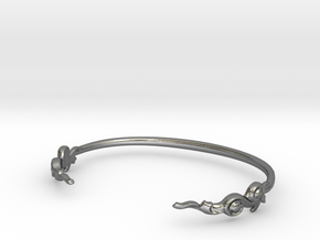 Grace Cuff Bracelet in Polished Silver: Extra Small