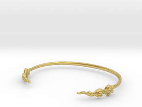 Grace Cuff Bracelet in Polished Brass: Medium