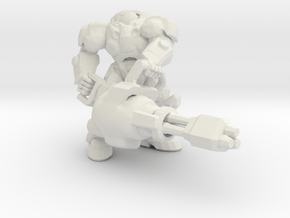 Starcraft Marine Chain Gun 1/60 miniature gamesRPG in White Natural Versatile Plastic