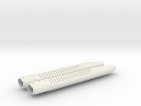 1/1400 USS Ambassador Concept Nacelles in White Premium Versatile Plastic