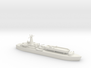 1/700 Scale British LST-3 with LCT 6 in White Natural Versatile Plastic