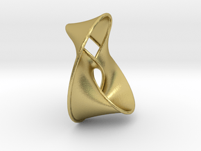 Trefoil Knot with Seifert Surface in Natural Brass