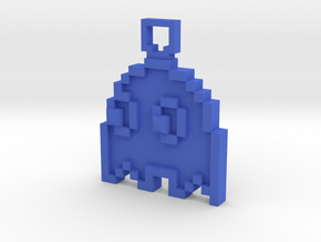 Pixel Art  - Pacman - Ghost in Blue Processed Versatile Plastic