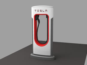 TESLA FAST CHARGER Scale 1/32 in White Natural Versatile Plastic
