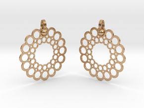 Rings Earrings in Polished Bronze