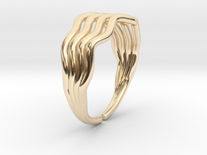 Wave ring  in 14K Yellow Gold