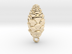 Pine Cone Pendant in 14K Yellow Gold