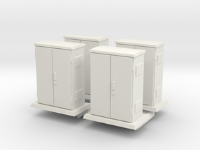 Padmount  Electrical Box 01. 1:72  Scale in White Natural Versatile Plastic