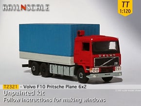 Volvo F10 6x2 Pritsche Plane (TT 1:120) in Smooth Fine Detail Plastic