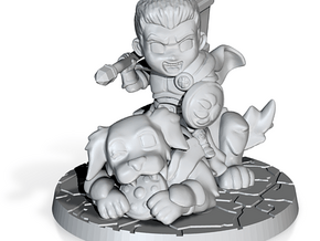 Discord Paladin and Dog in Tan Fine Detail Plastic