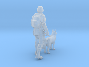 Soldier 19 Ho Scale (Dog Unit) in Tan Fine Detail Plastic