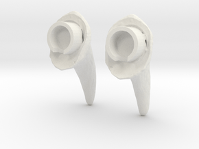 Horn design nude heels 2 in White Premium Versatile Plastic