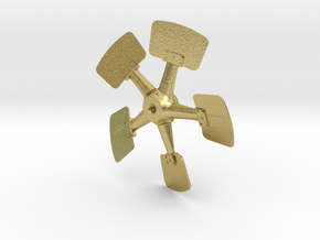 Nautilus Propeller in Natural Brass: Small