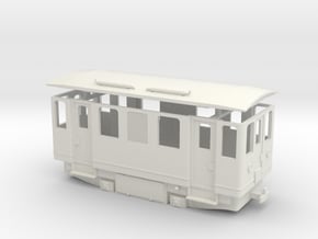 AD1s H0e / 009 simplified diesel railcar in White Natural Versatile Plastic