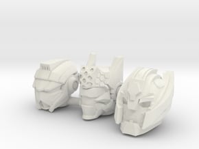 Universe Head 3-Pack (4mm) in White Natural Versatile Plastic
