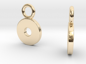 Self Disc Drop Earrings in 14K Yellow Gold