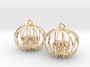 Golden Ratio Cage Earings  --mk1 in 14K Yellow Gold