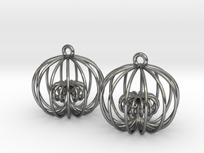 Golden Ratio Cage Earings  --mk1 in Polished Silver