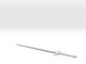 1:6 Miniature Witchking Sword - LOTR in White Natural Versatile Plastic