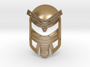 Mask of Power in Polished Gold Steel