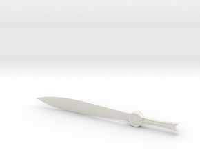 1:6 Miniature Sword of Achilles (Troy) in White Natural Versatile Plastic
