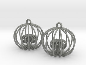Golden Ratio Cage Earings  --mk1 in Gray PA12