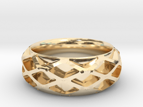 Diamond Filigree Band in 14k Gold Plated Brass: 6 / 51.5
