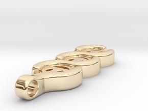 The three Stages to a Smile ~ mk-1 in 14K Yellow Gold