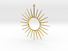 Sun Pendant in Polished Brass