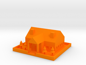 [1DAY_1CAD] HOUSE in Orange Processed Versatile Plastic
