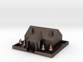 [1DAY_1CAD] HOUSE in Polished Bronzed-Silver Steel