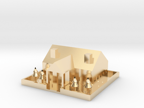 [1DAY_1CAD] HOUSE in 14k Gold Plated Brass