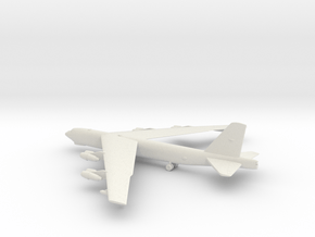 Boeing B-52 Stratofortress in White Natural Versatile Plastic: 1:200
