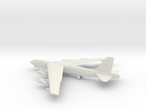 Boeing B-52 Stratofortress in White Natural Versatile Plastic: 1:350