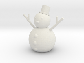 [1DAY_1CAD] SNOWMAN in White Natural Versatile Plastic