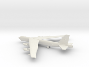 Boeing B-52 Stratofortress in White Natural Versatile Plastic: 1:500