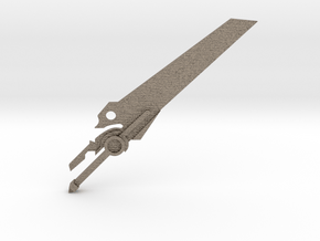 Qrow sword necklace in Matte Bronzed-Silver Steel