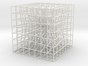 3D spacetime deformation representation in White Natural Versatile Plastic