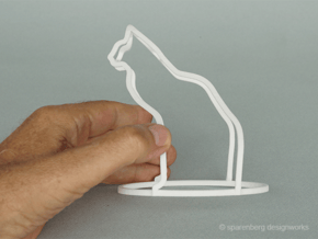 Cat/Dog Flip (h=13cm) in White Natural Versatile Plastic