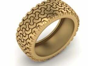 Tire Band ring in Polished Bronze