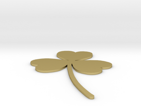 [1DAY_1CAD] 3 LEAVES CLOVER in Natural Brass