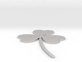 [1DAY_1CAD] 3 LEAVES CLOVER in Rhodium Plated Brass