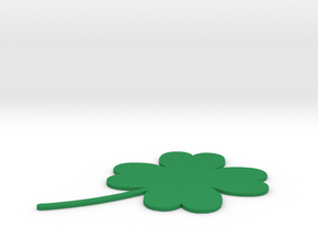 [1DAY_1CAD] 4 LEAVES CLOVER in Green Processed Versatile Plastic