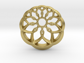 Growing Wheel in Natural Brass